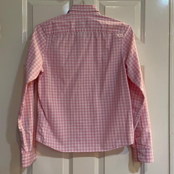 Abercrombie Kids Boy's Dress Muscle Shirt Pink White Gingham Size XL Easter - Picture 5 of 10
